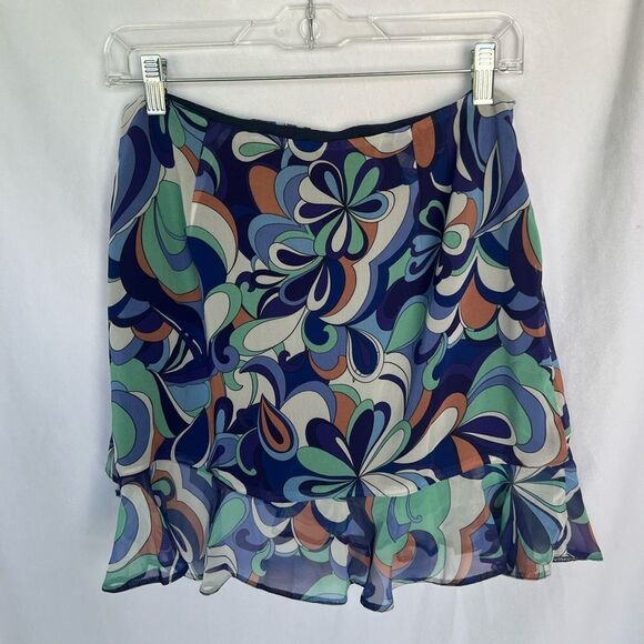 ASOS RUFFLE PRINT MINI SKIRT size 8 - Picture 11 of 11